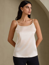 [Beige] SilkSilky-AU Spaghetti Strap Camisole 001