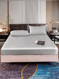 SilkSilky AU 22Momme Pure Silk Bedding Set Silver 001