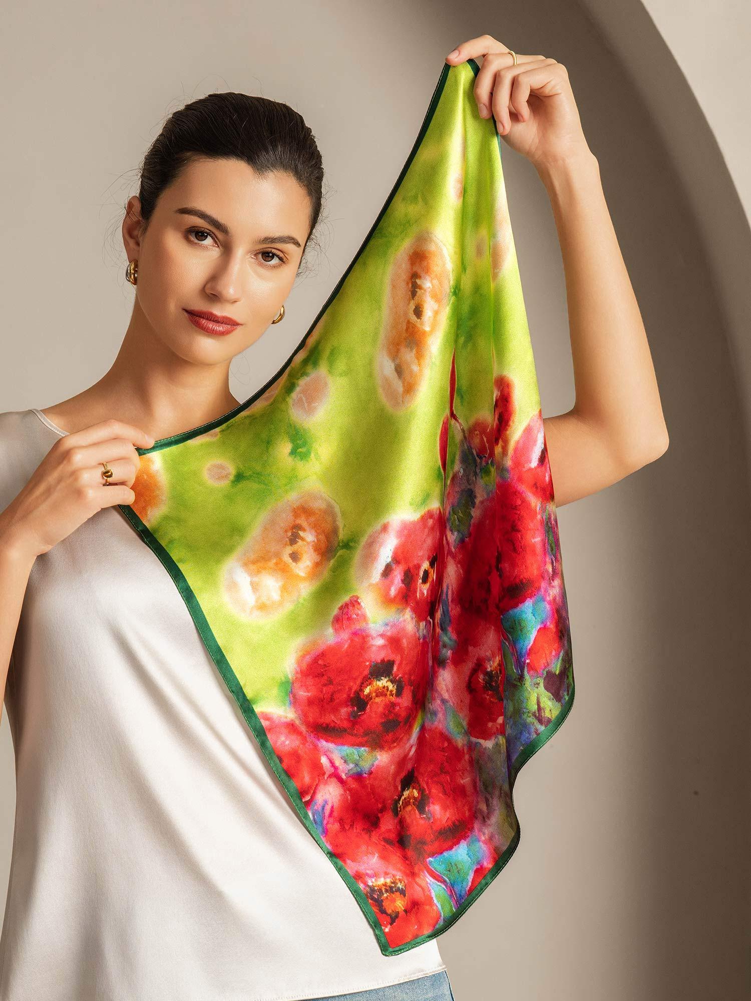 [P099] SilkSilky-AU Pure Silk Scarf 004,
