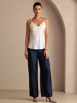 [White] SilkSilky-AU Sleeveless V Neck Camisole 006