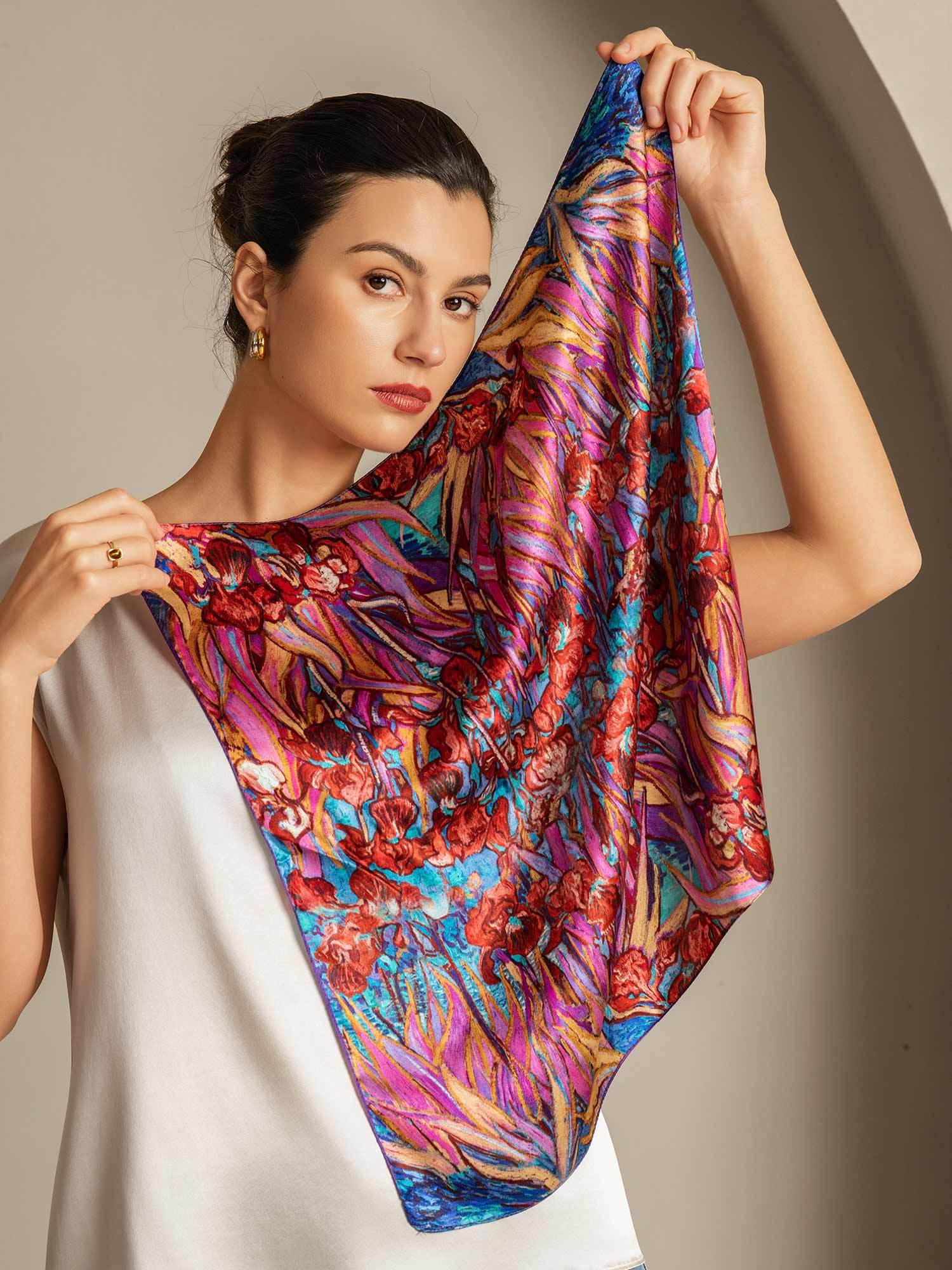 [P095] SilkSilky-AU Pure Silk Scarf 003