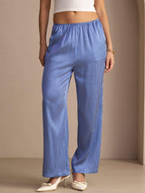 [Blue Pinstripe] SilkSilky-AU Womens Pants 005