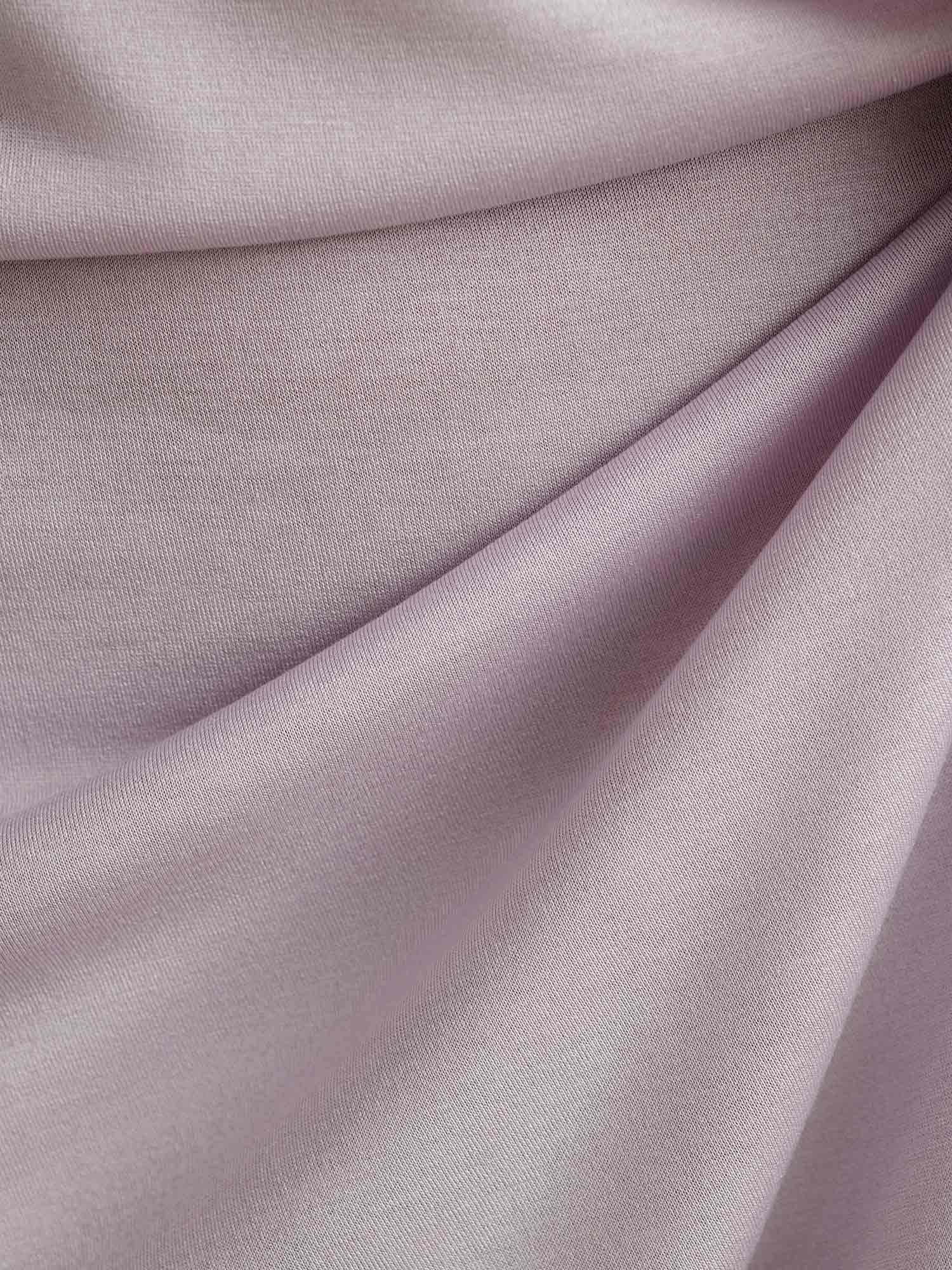 [Lavender] SilkSilky-AU Pure Silk Round Neck Nightgown 006