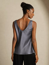 [Dark Gray] SilkSilky-AU Sleeveless V Neck Camisole 002
