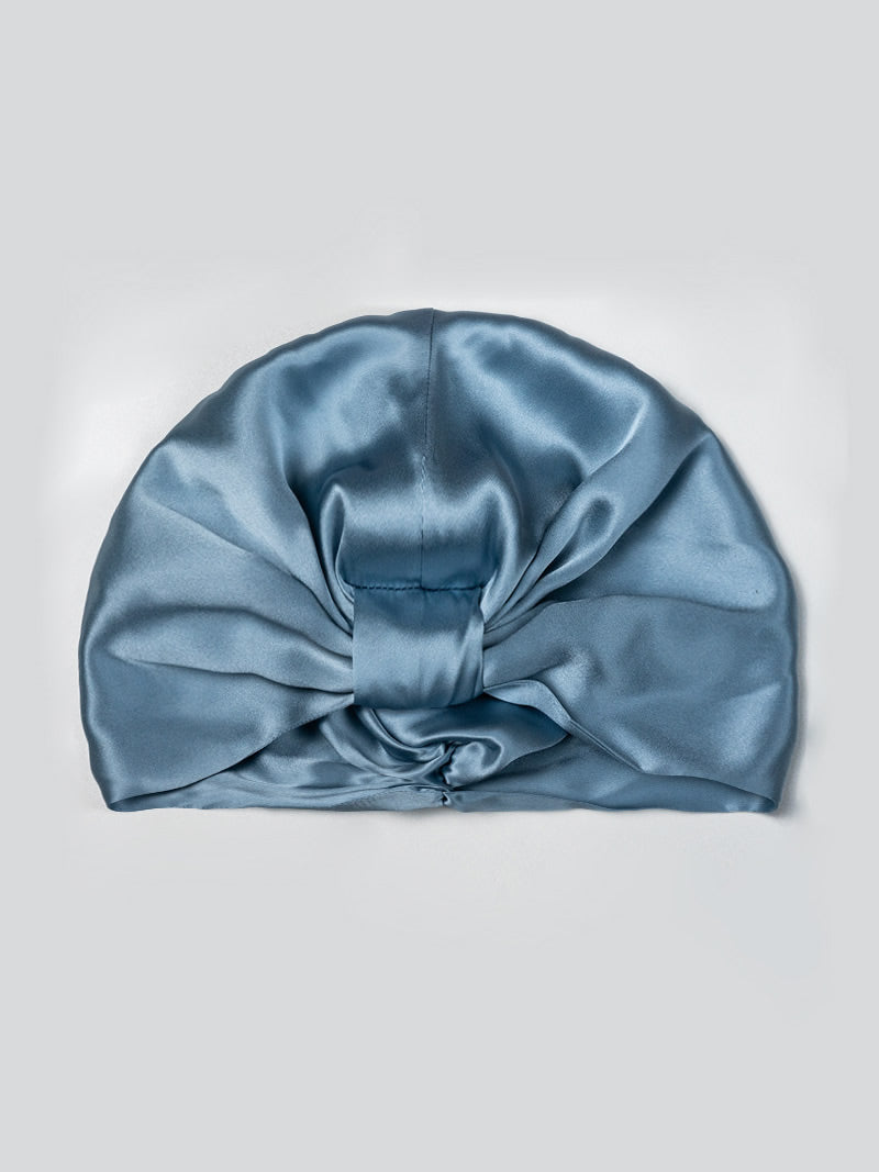 SilkSilky-AU Pure Silk Sleep Cap SteelBlue 005