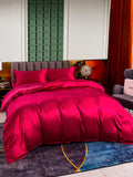 SilkSilky AU 25Momme Pure Silk Bedding Set Wine 005