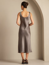 [Dark Khaki] SilkSilky-AU Sleeveless Dress 002