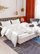 [White] SilkSilky-AU 19Momme Bedding Set 003