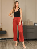 SilkSilky AU 19Momme Silk Knitted Womens Pants Red 003