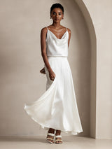 [White] SilkSilky-AU Skirt 006