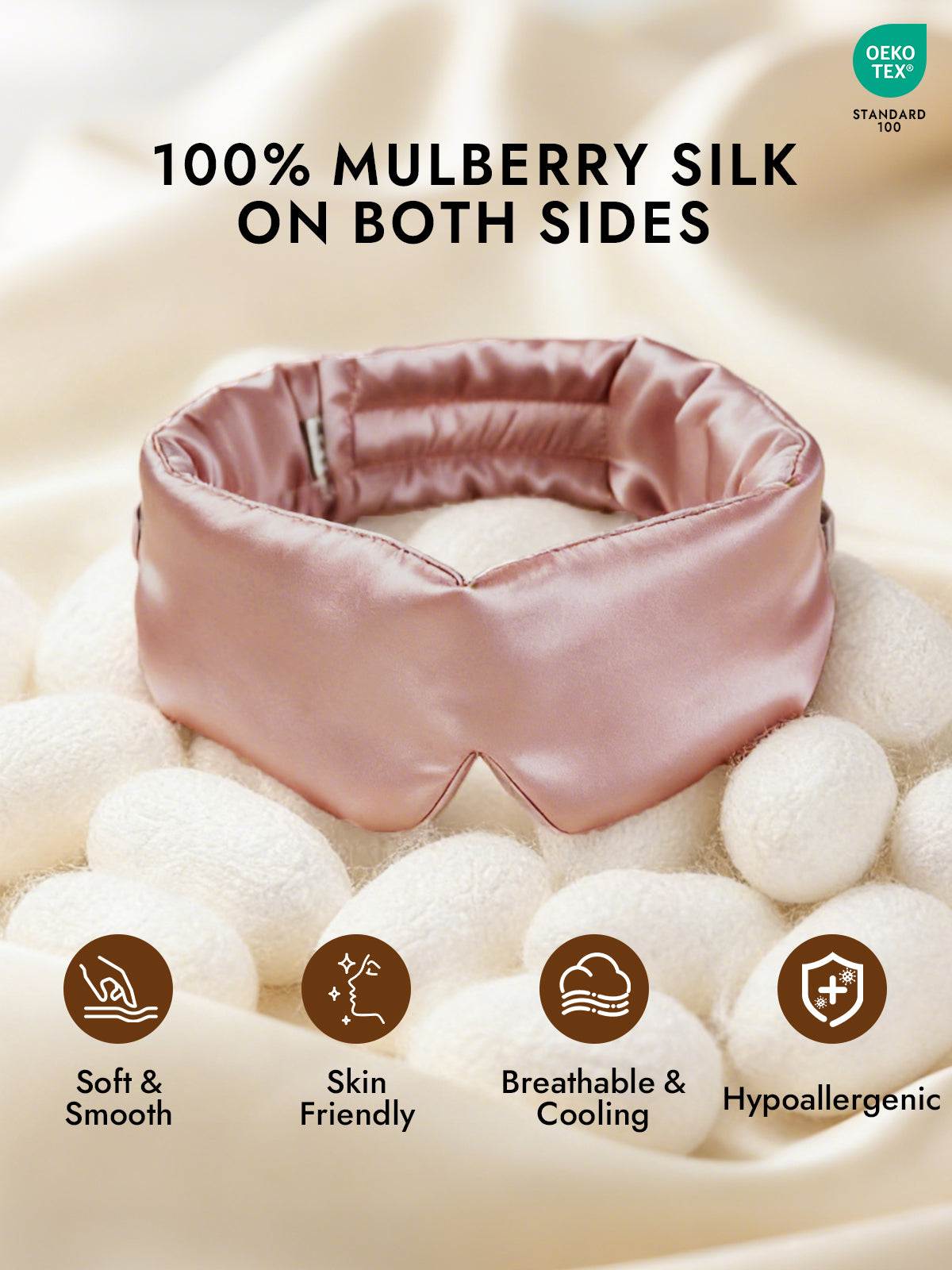 [Pale Mauve] SilkSilky-AU Sleep Mask 002