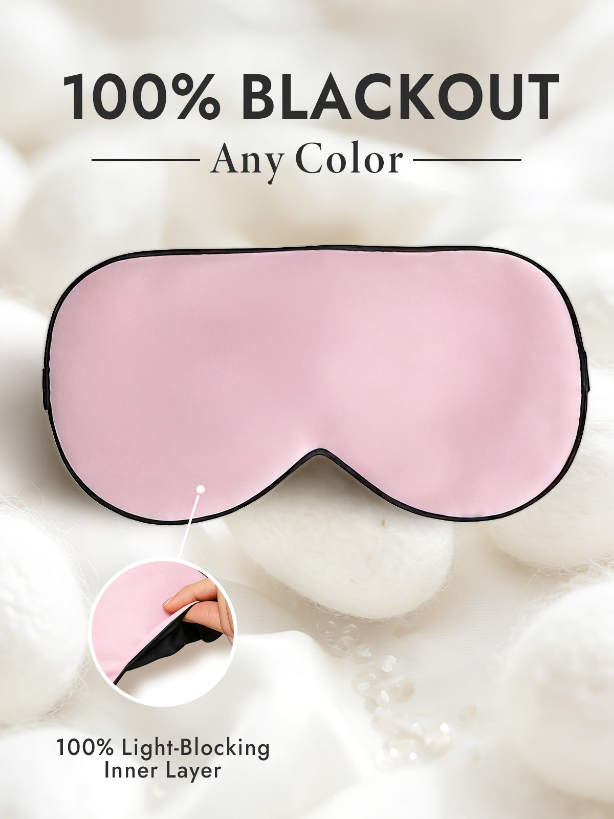 [Light Pink] SilkSilky-AU 19Momme Pure Silk Eye Mask 001