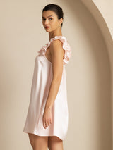 [Pink] SilkSilky-AU Sleeveless Square Neck Nightgown 003