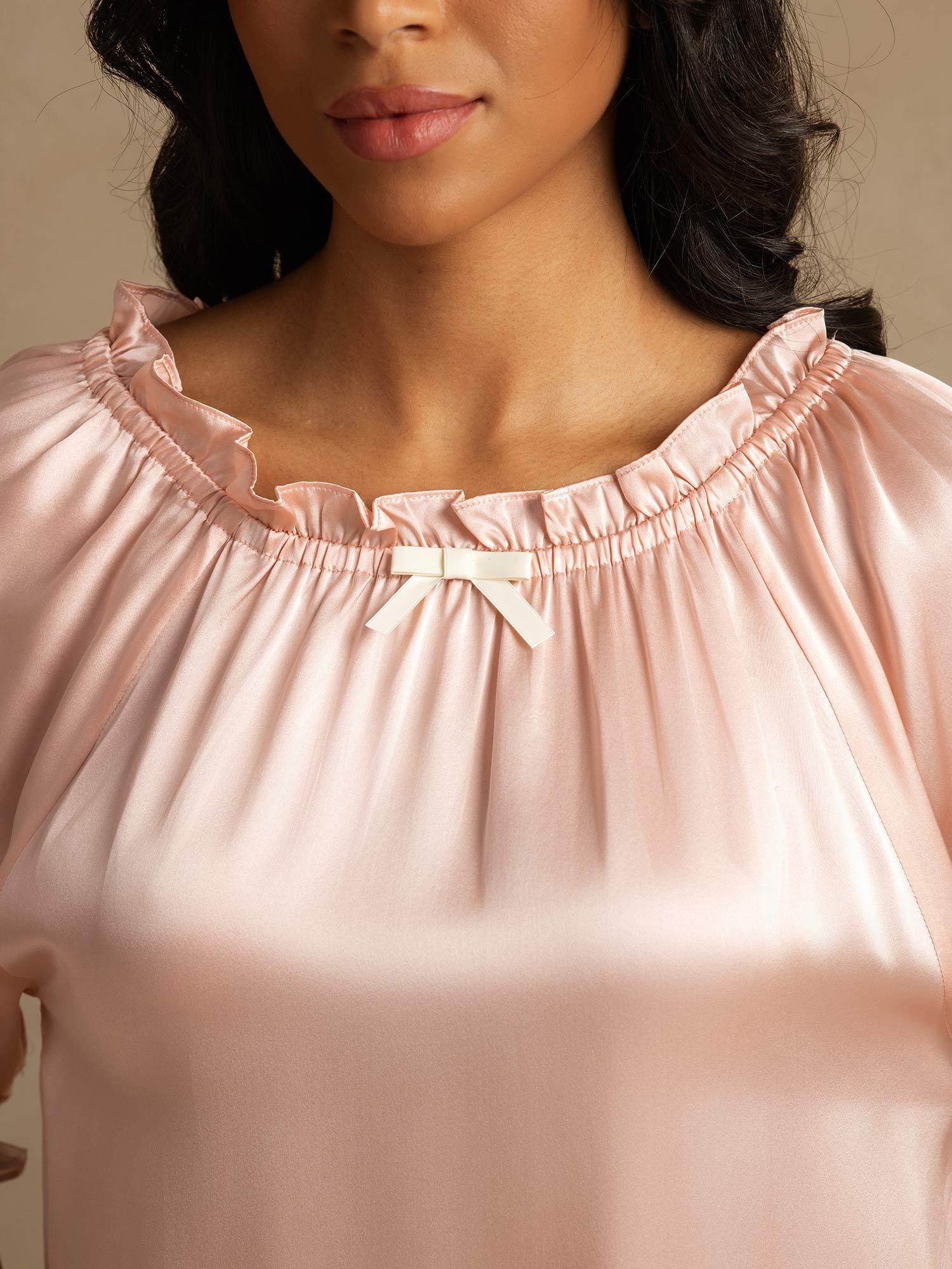 [LightPink] SilkSilky-AU Pure Silk Nightgown 004