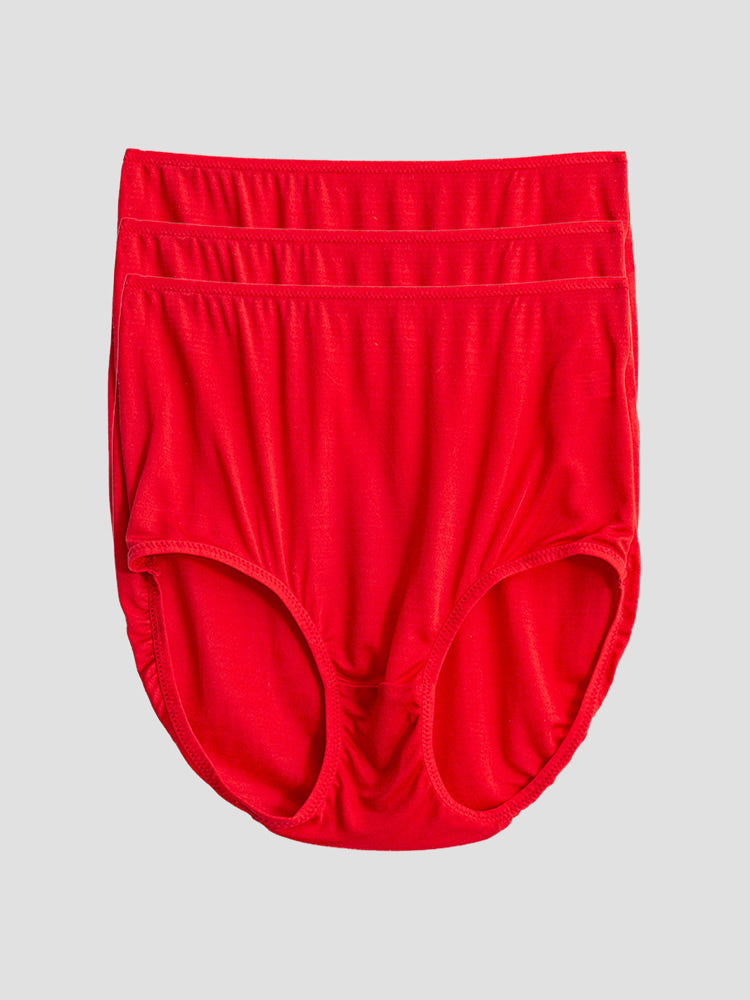 [Red] SilkSilky-AU Silk Knitted Panty 003