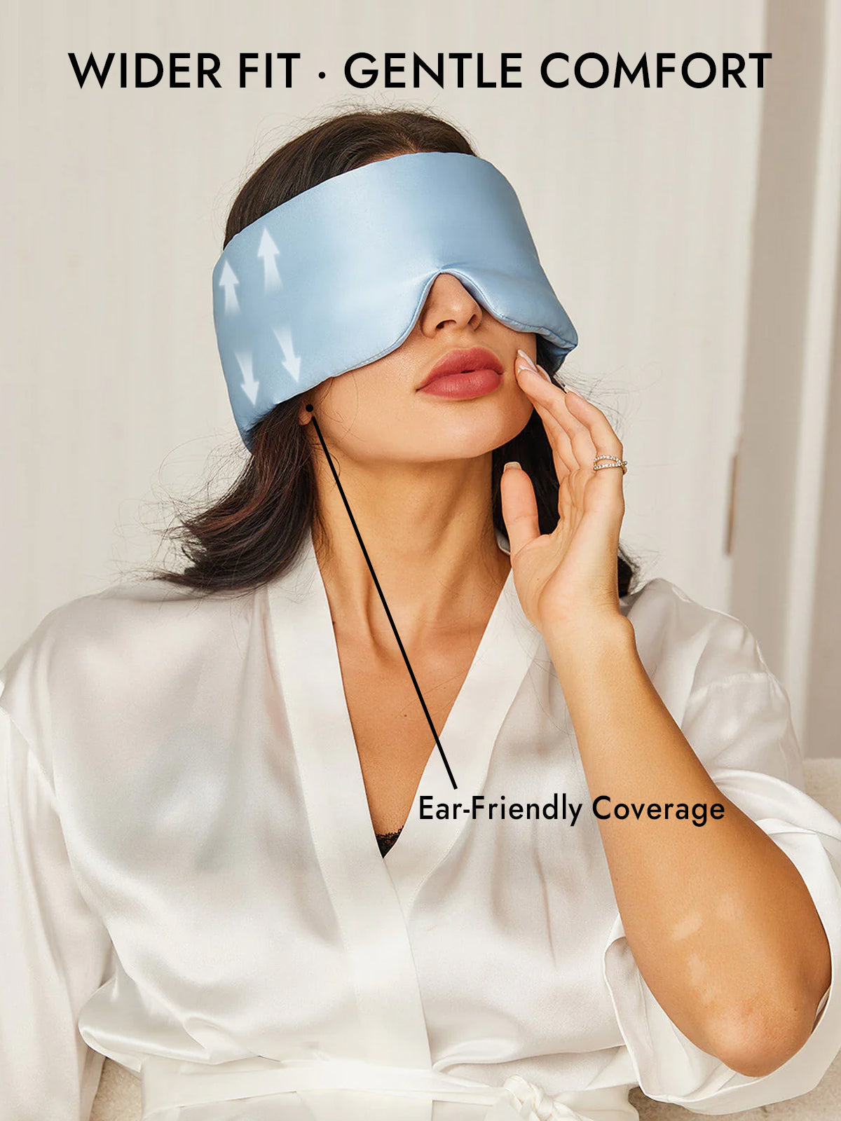 [Light Blue] SilkSilky-AU 19Momme Pure Silk Eye Mask 005