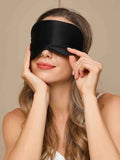 Pure Silk Solid Color Elastic Band Sleep Eye Mask