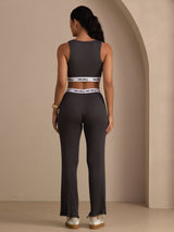 [Gray] SilkSilky-AU Sleeveless Crew Neck Women's Outfit Sets 002