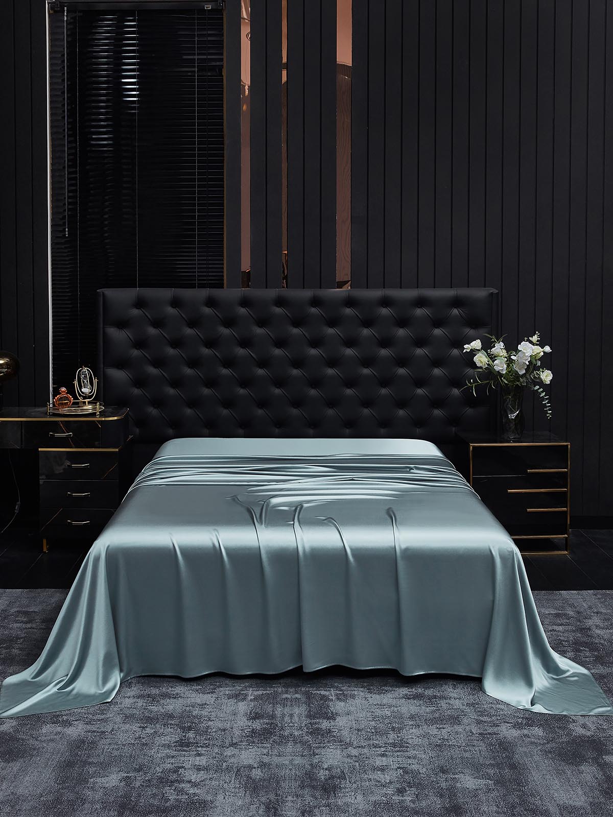[Grayish Blue] SilkSilky-AU 19Momme Pure Silk Sheet 002