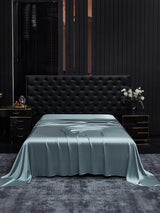 [Grayish Blue] SilkSilky-AU 22Momme Sheet 001