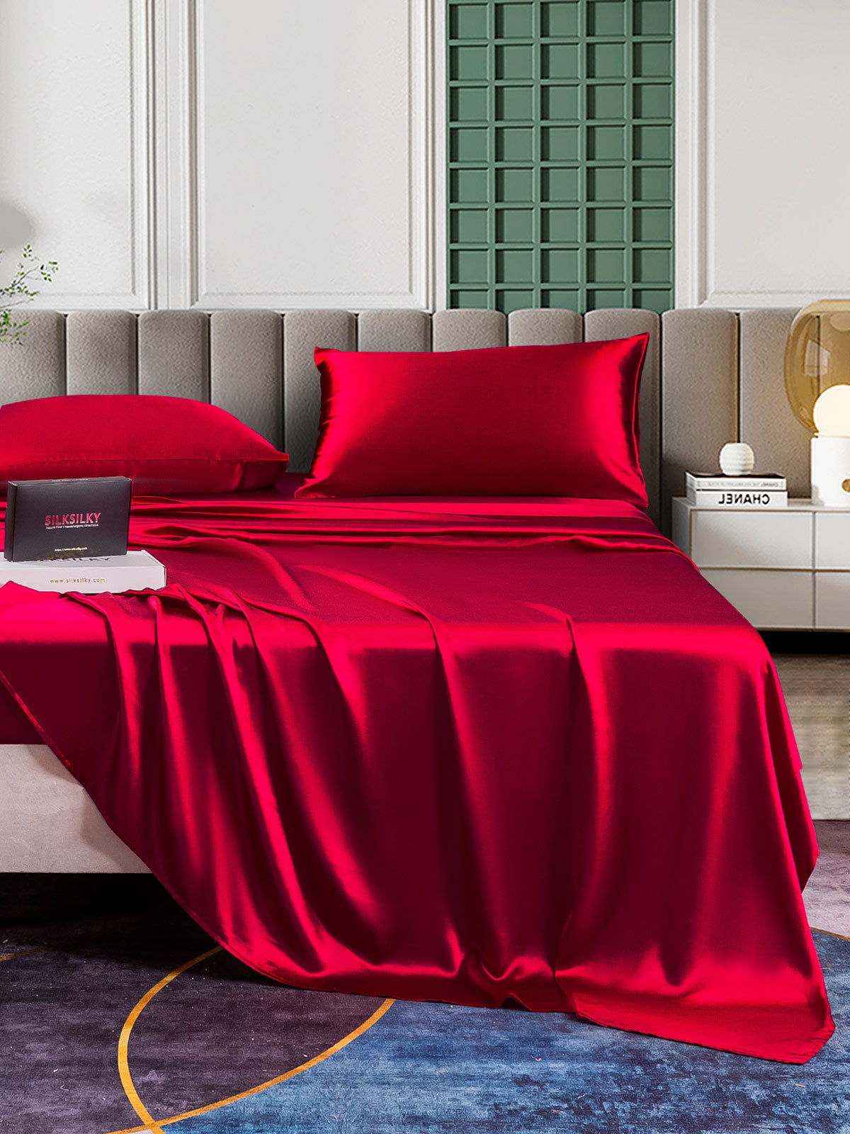 [Wine] SilkSilky-AU 25Momme Bedding Set 001