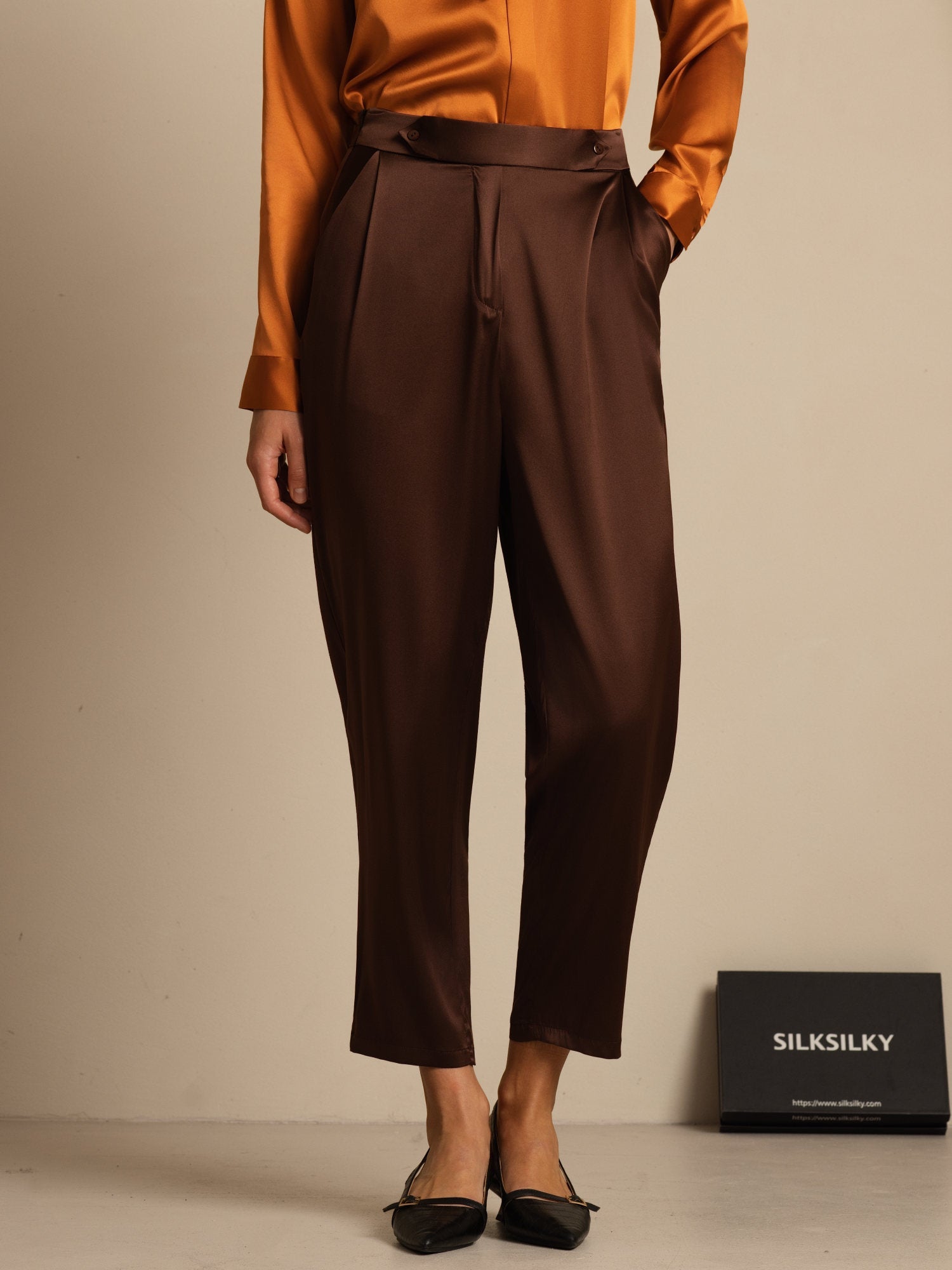 [Bitter Chocolate] SilkSilky-AU 19Momme Silk Womens Pants 001