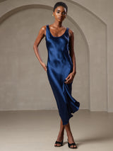 [Dark Blue] SilkSilky-AU Sleeveless Dress 005