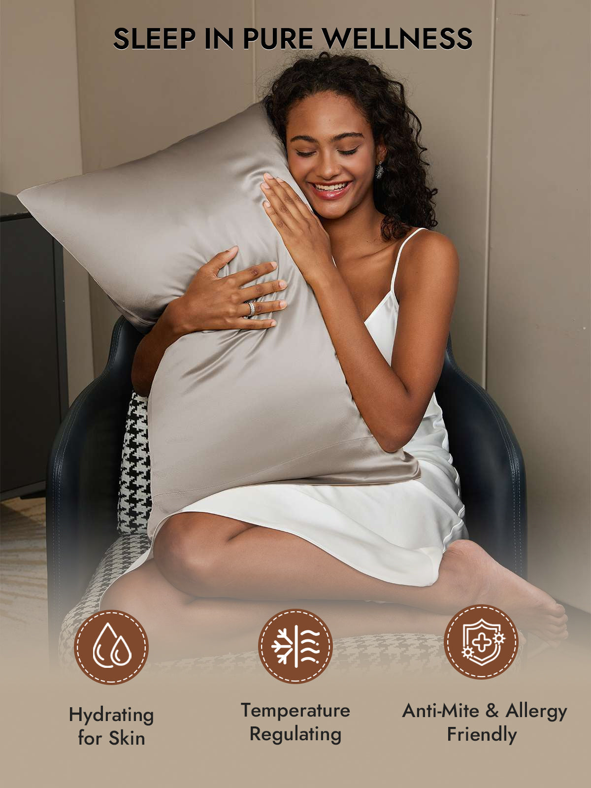 [Gray] SilkSilky-AU 30Momme Pure Silk Pillowcase 005