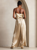 [Champagne] SilkSilky-AU Spaghetti Strap V Neck Camisole 004