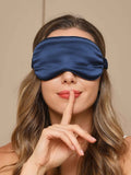 SilkSilky AU 19Momme Pure Silk Eye Mask DarkBlue 001