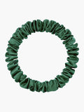 SilkSilky AU 19Momme Pure Silk Scrunchie DarkGreen 004