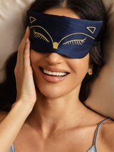 [Dark Blue] SilkSilky-AU Pure Silk Eye Mask 002