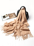 SilkSilky AU Wool Scarf Tan 005