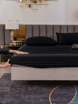 [Black] SilkSilky-AU 19Momme Bedding Set 006