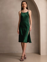 [Dark Green] SilkSilky-AU Sleeveless Dress 001