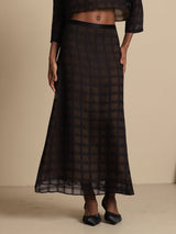 [Black] SilkSilky-AU Pure Silk Skirt 003
