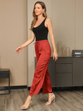 SilkSilky AU 19Momme Silk Knitted Womens Pants Red 004