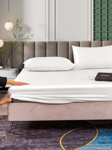 [White] SilkSilky-AU 25Momme Bedding Set 006