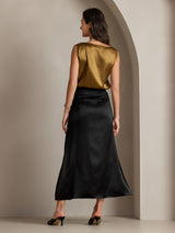 [Brown] SilkSilky-AU Sleeveless Round Neck Camisole 002