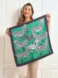 SilkSilky AU Pure Silk Scarf DarkGreen 002