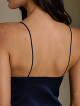 [Dark Blue] SilkSilky-AU Spaghetti Strap V Neck Camisole 005