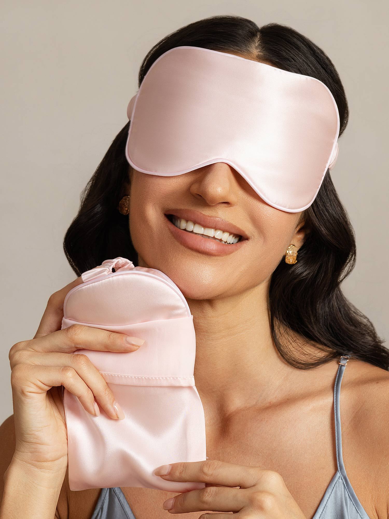 [Pink] SilkSilky-AU Pure Silk Eye Mask 001