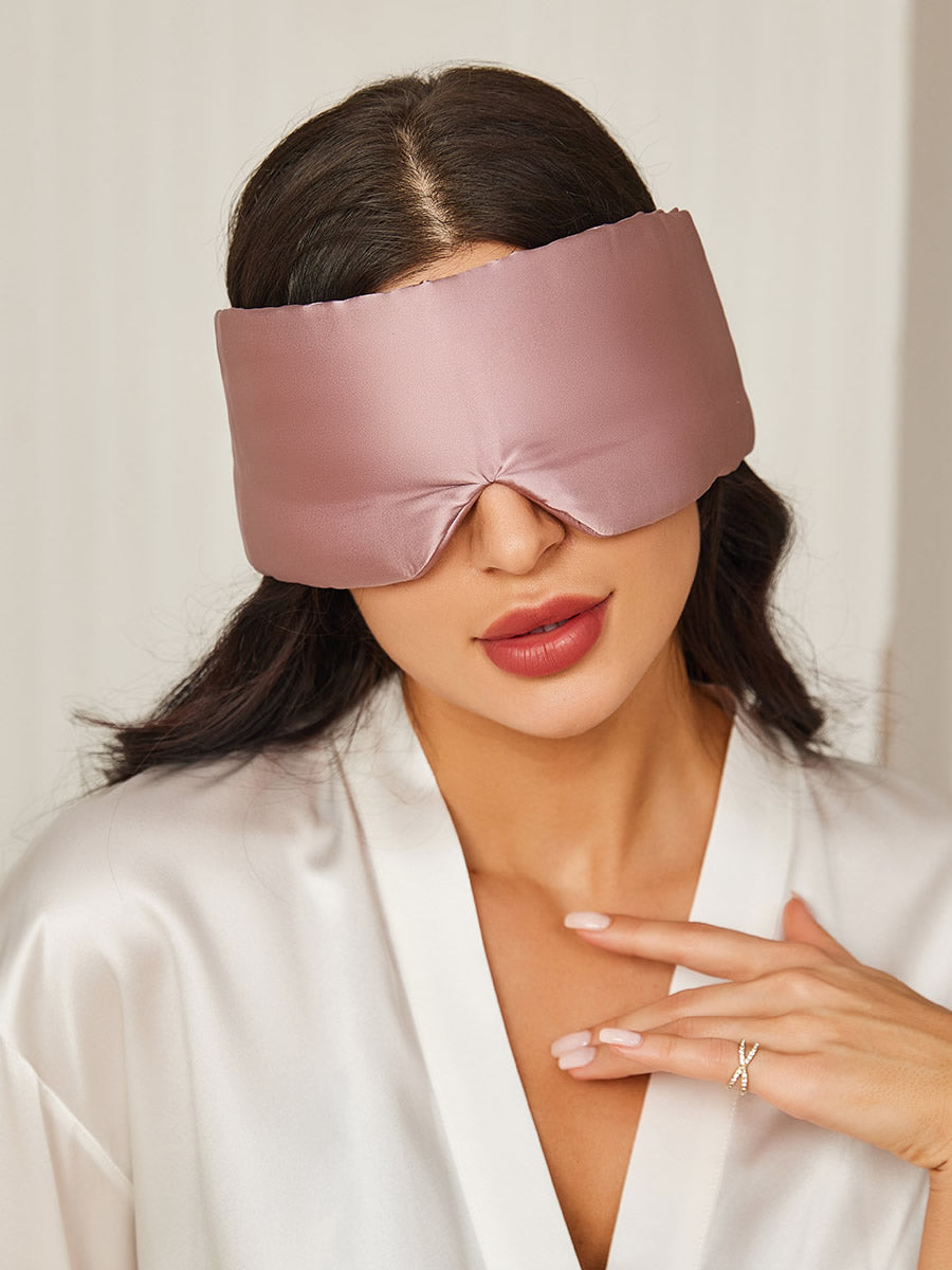 [Pale Mauve] SilkSilky-AU 19Momme Pure Silk Eye Mask 001