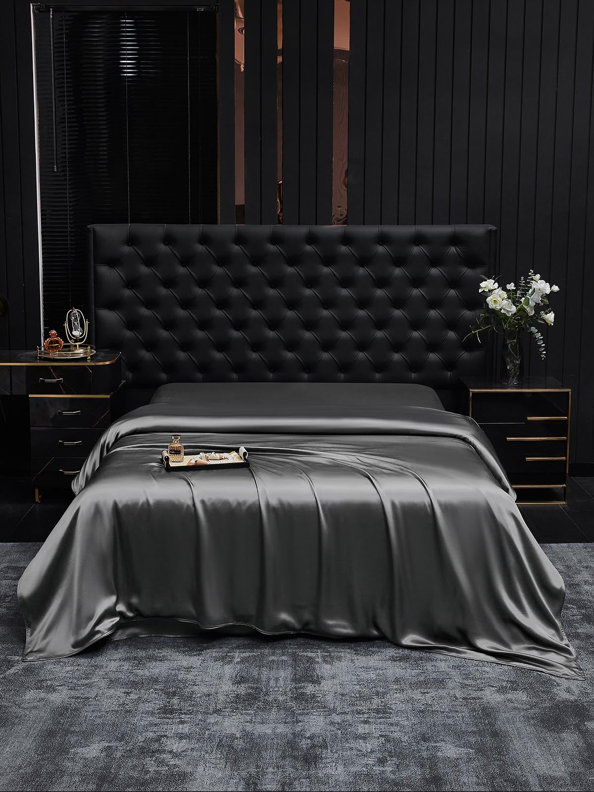 [Dark Gray] SilkSilky-AU 19Momme Pure Silk Duvet Cover 002