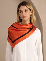 [Orange Square] SilkSilky-AU Scarf 004
