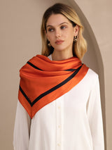 [Orange Square] SilkSilky-AU Scarf 004