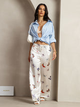 [White Butterfly] SilkSilky-AU 19Momme Silk Womens Pants 006