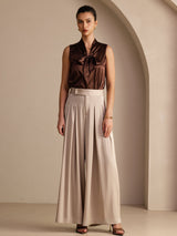 [Tan] SilkSilky-AU Women's Pants 005