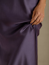 [Purple Gray] SilkSilky-AU Sleeveless V Neck Dress 005