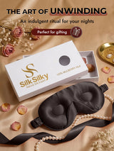 [Dark Gray] SilkSilky-AU 22Momme Sleep Mask 009